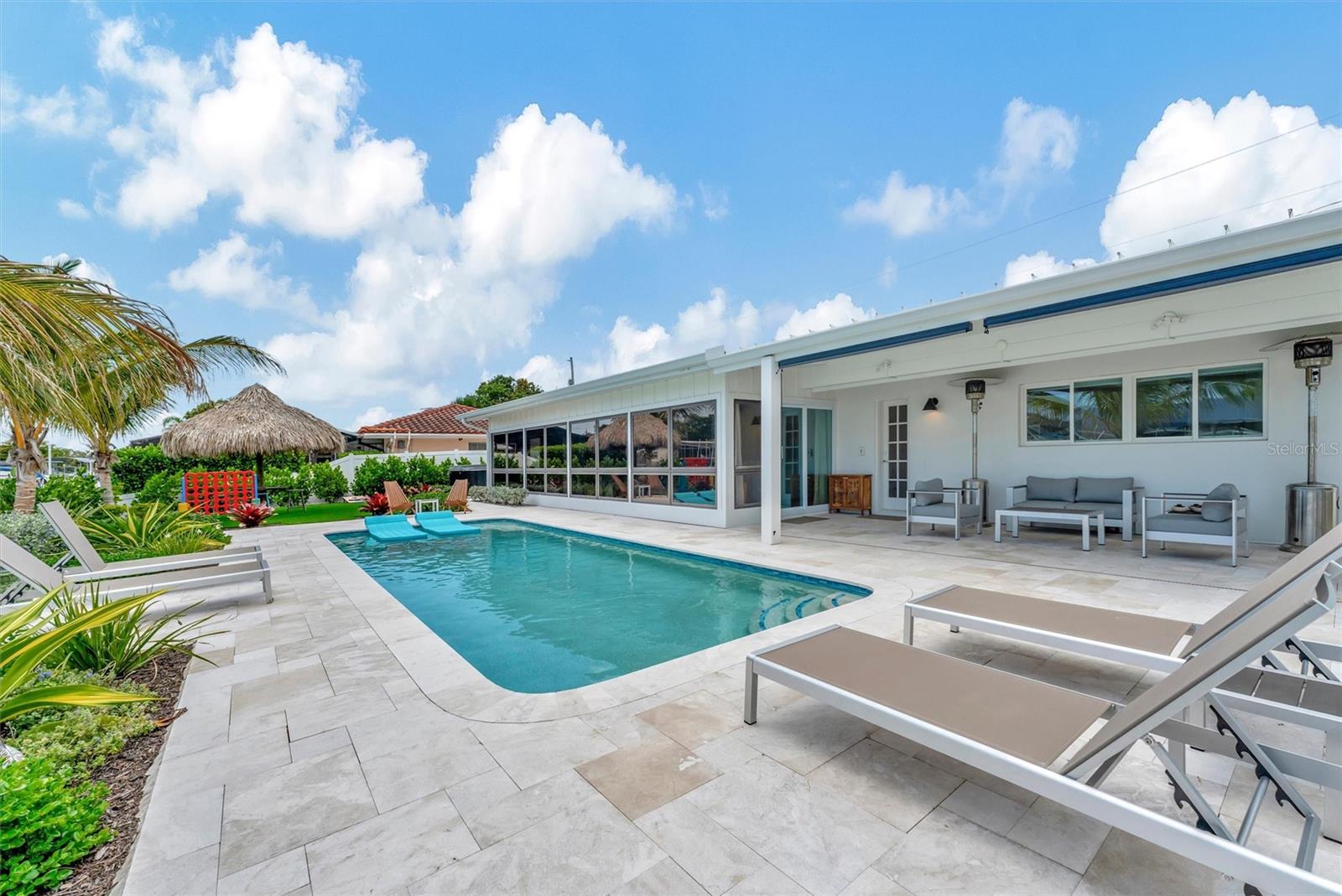 Renovated heated saltwater pool (2022)