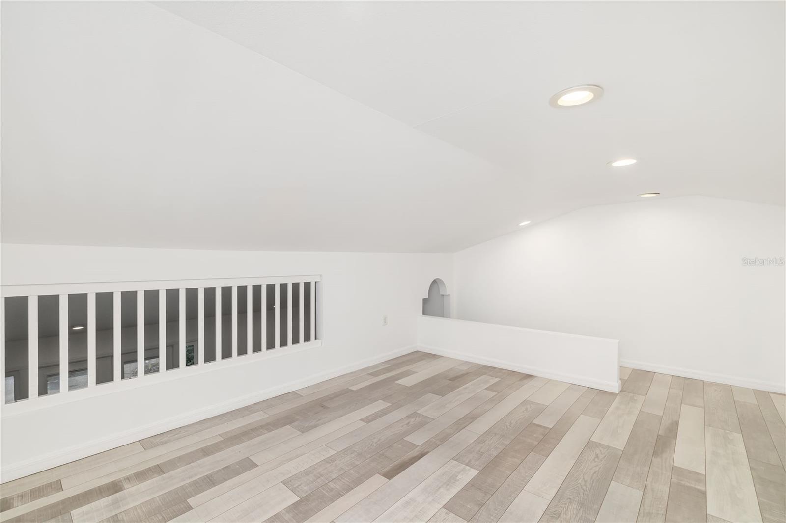 Upper loft/flex space adds even more possibilities for a home office, hobby area, reading retreat, storage or additional usable space.