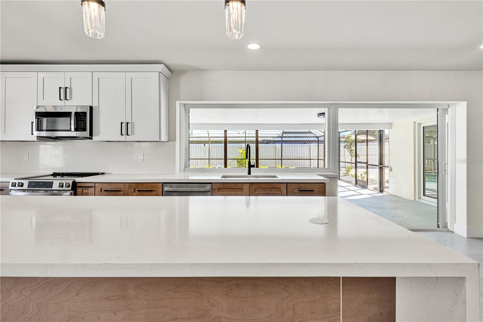 Kitchen Island and View