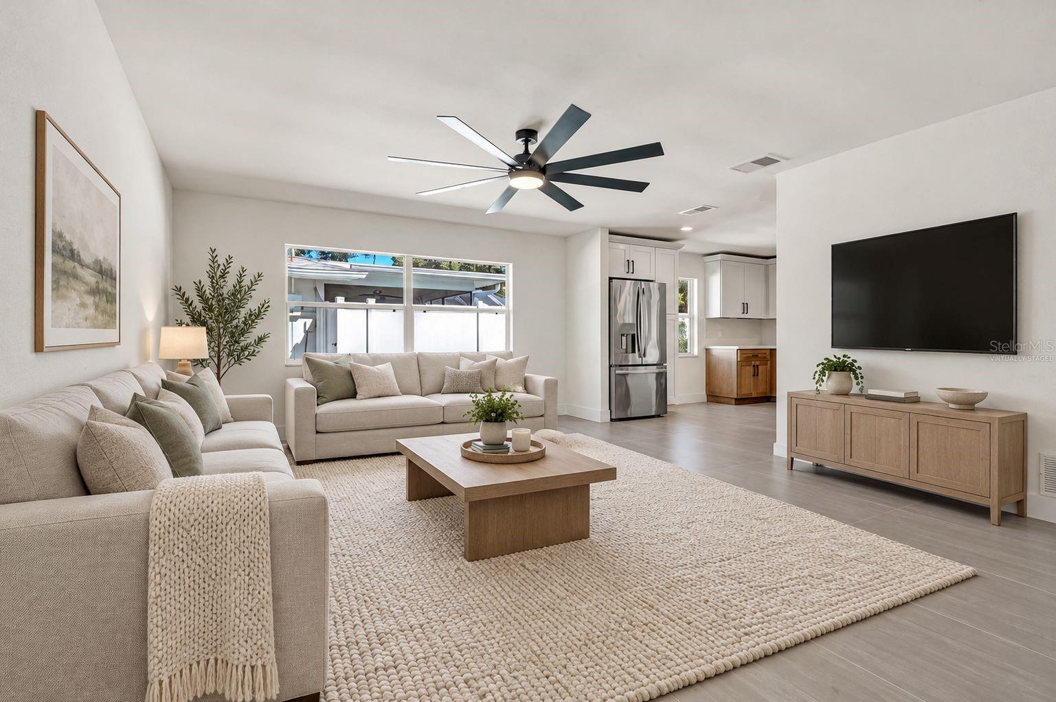 Family Room Virtually Staged