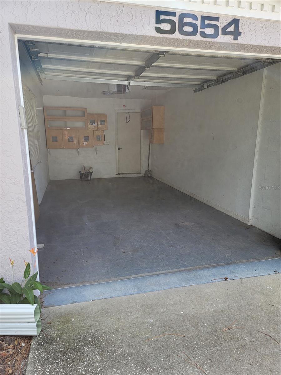 Interior of garage