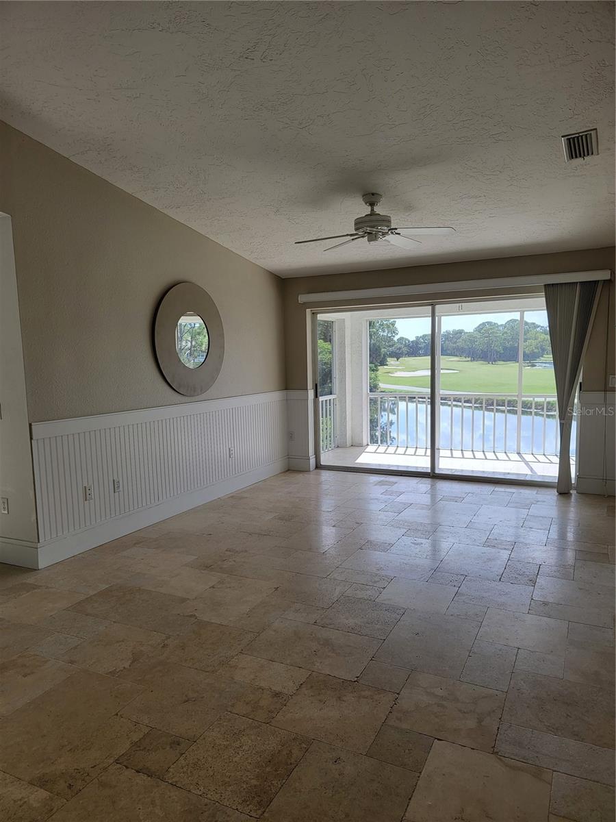 Spacious living room with sliding doors to your balcony