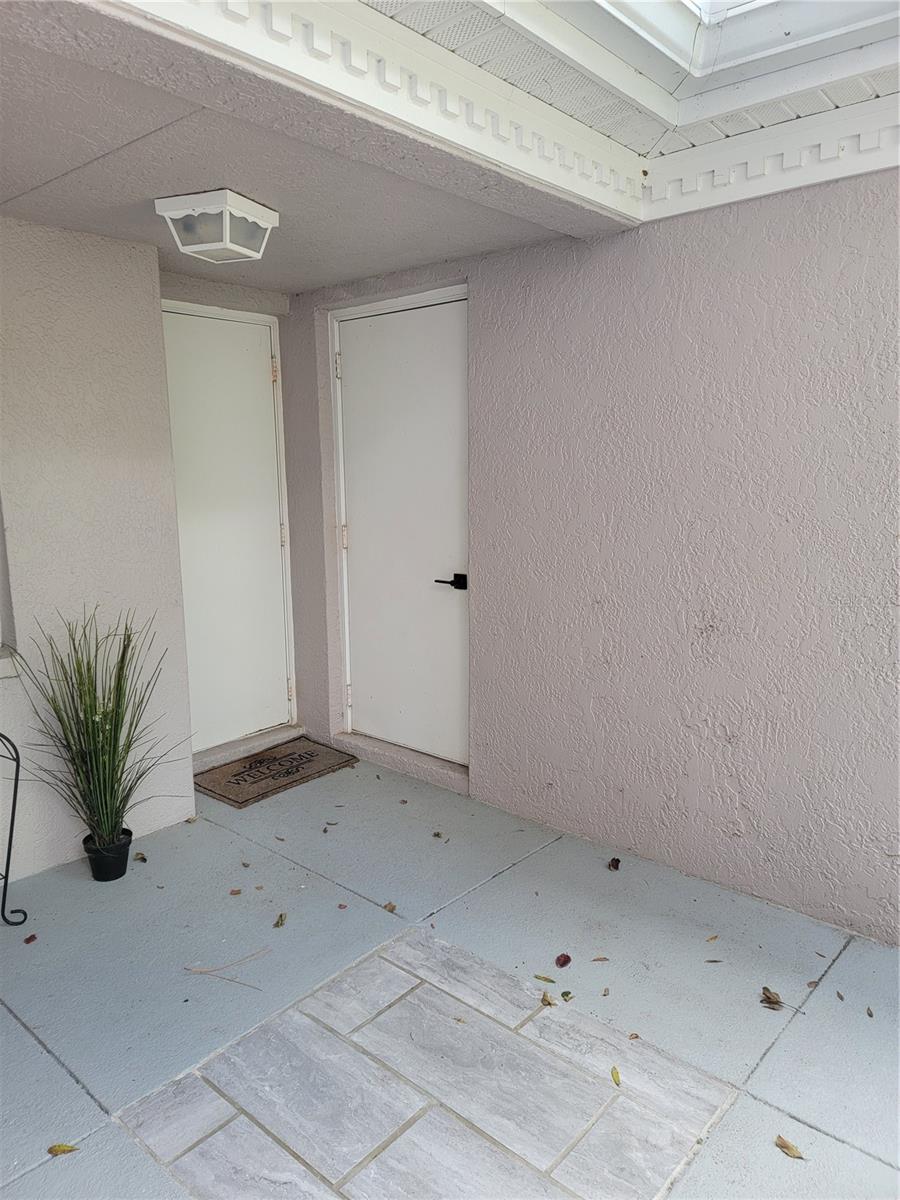 Rear door to garage