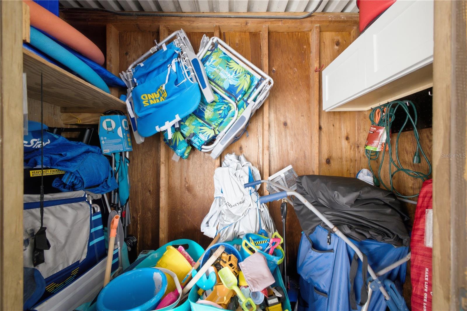 Plenty of room for all of your pool and beach toys.