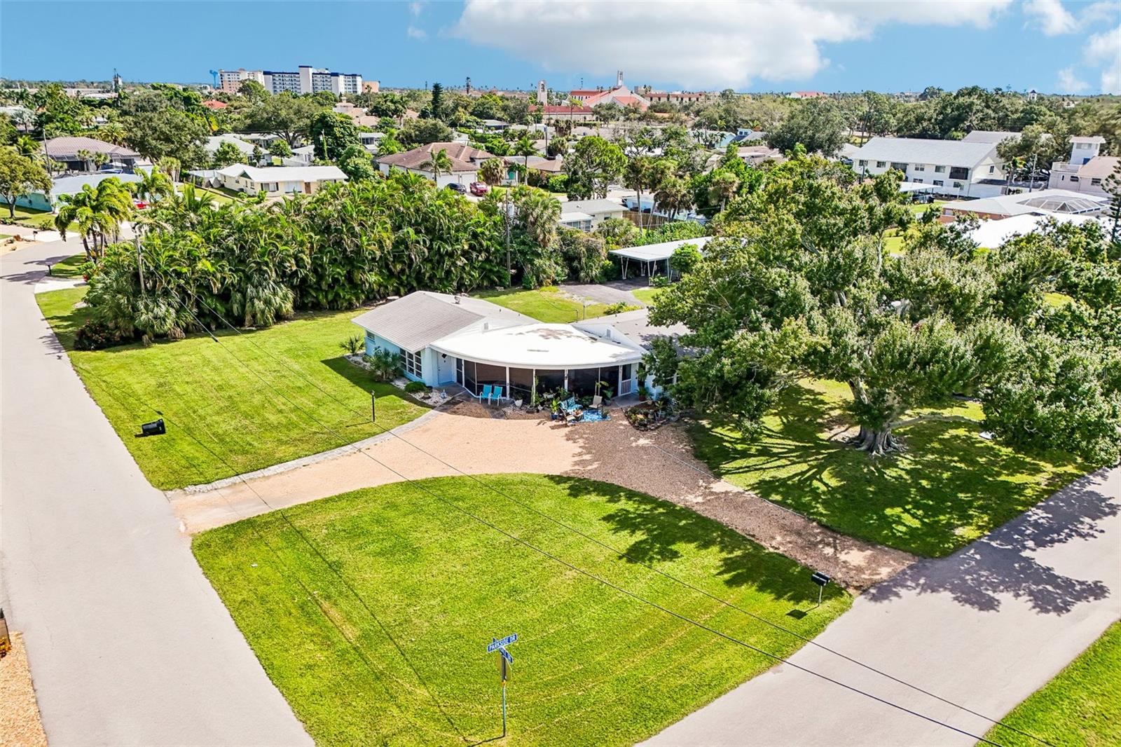Oversized one-third acre corner lot.
