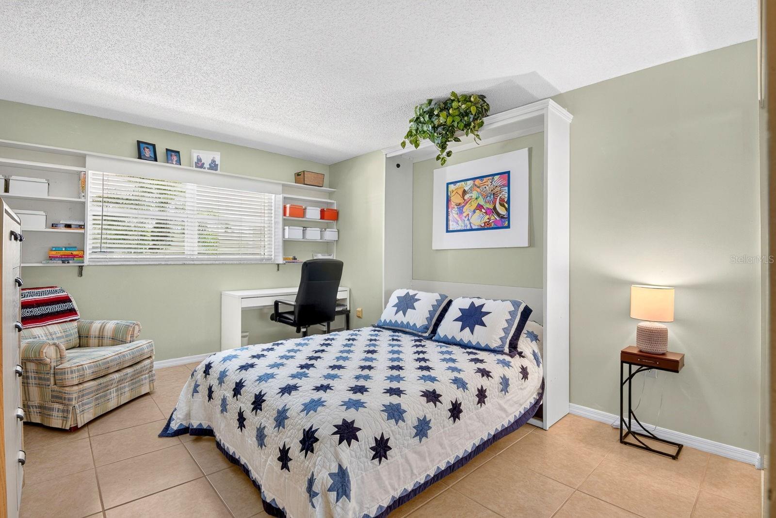 Facing into guest bedroom with Murphy Bed option