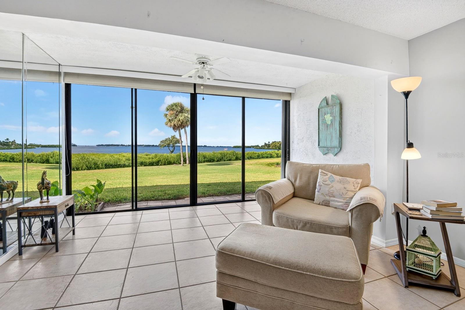 Living area facing into bay
