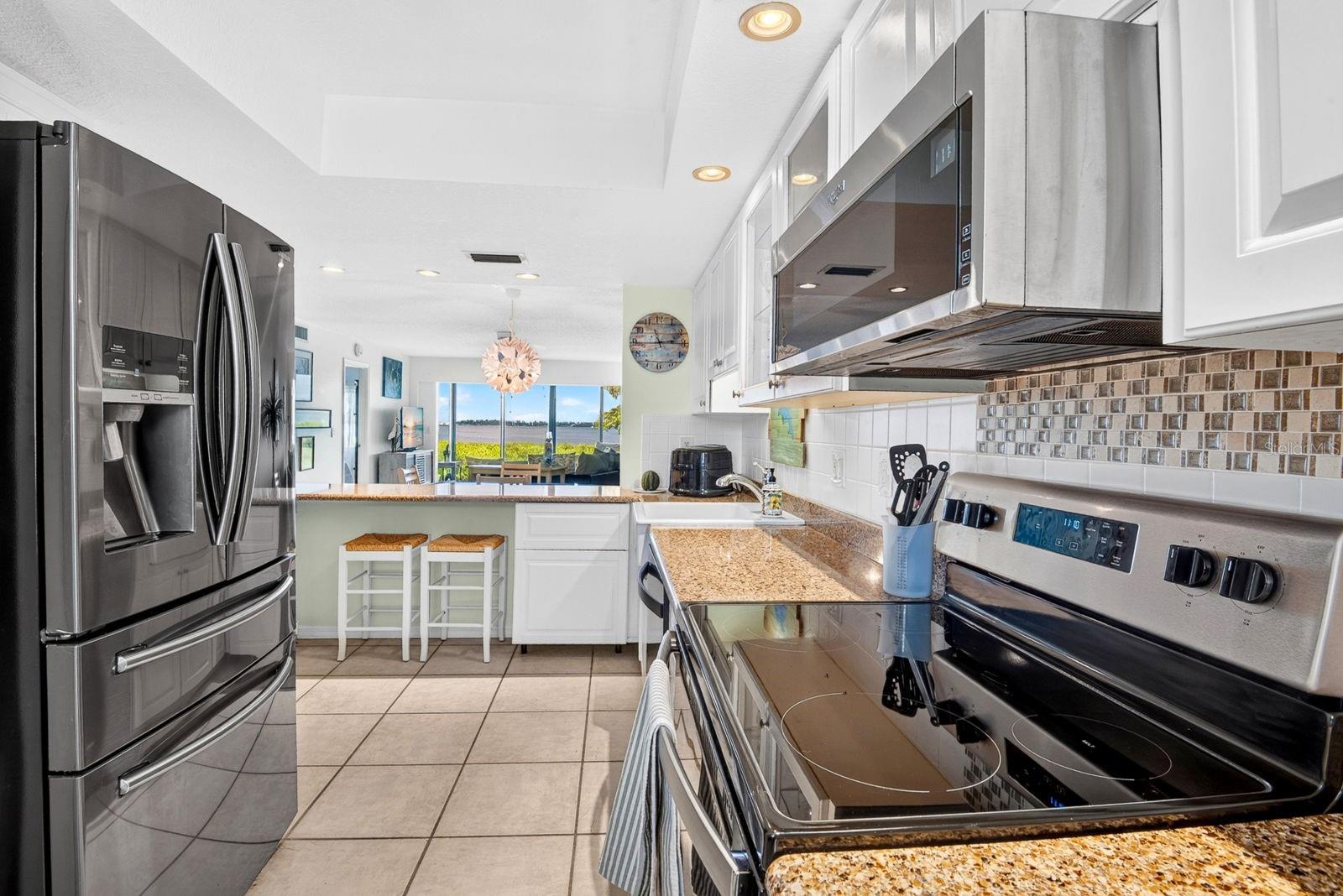 Kitchen facing out to bay area Kitchen facing out to bay area