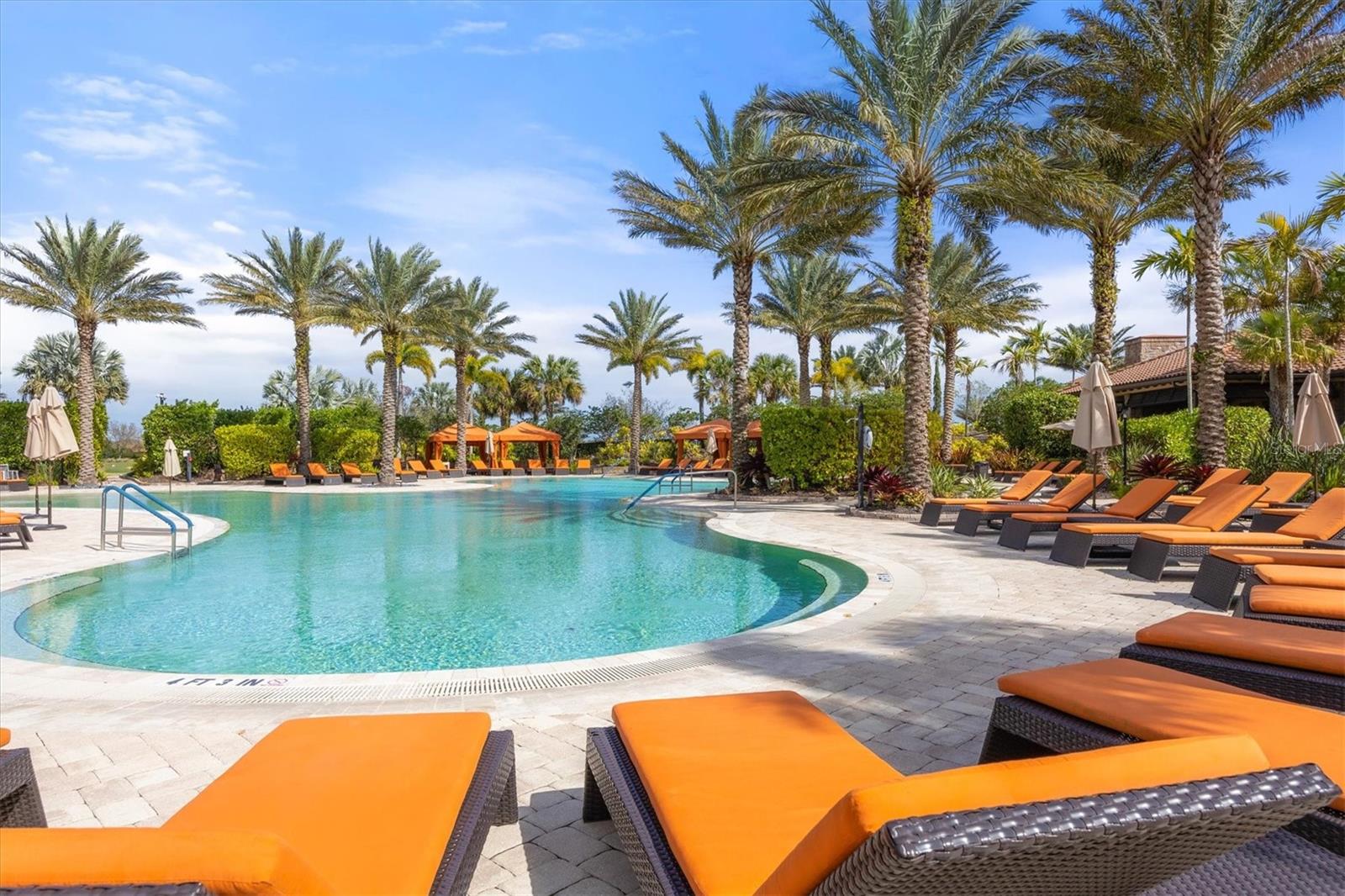 Lagoon style heated pool