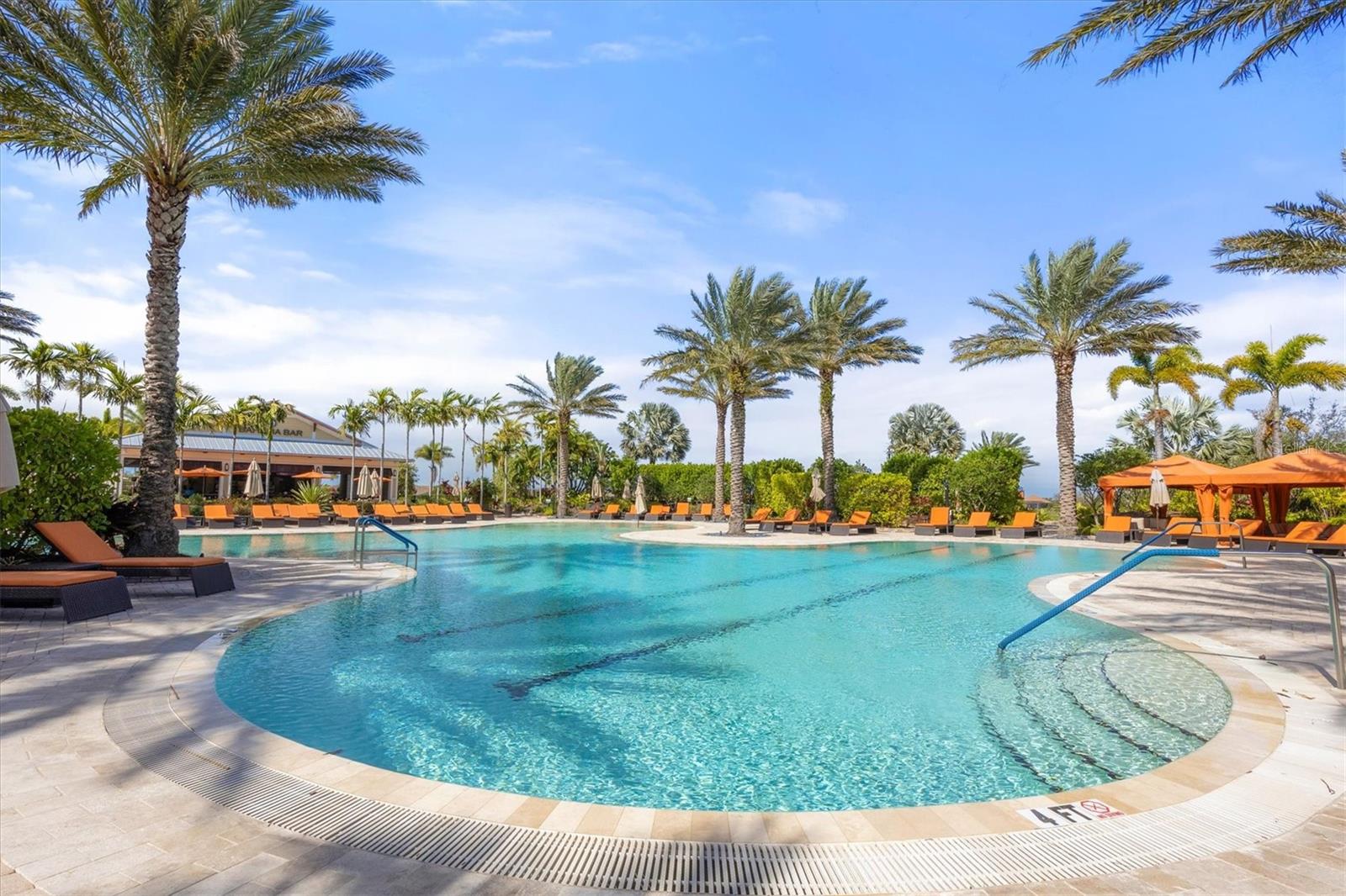 Lagoon style heated pool