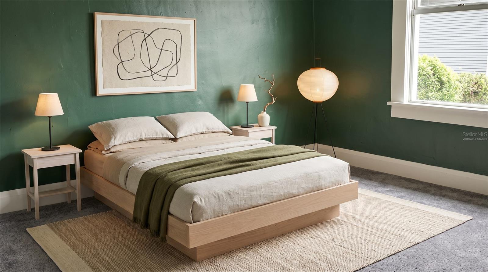 Primary bedroom"Virtually staged"