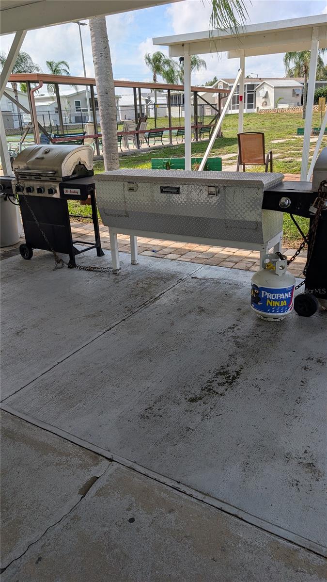 COOK OUT AREA AT CLUBHOUSE