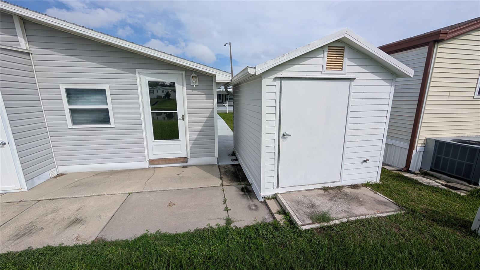 SHED AND OPEN PATIO