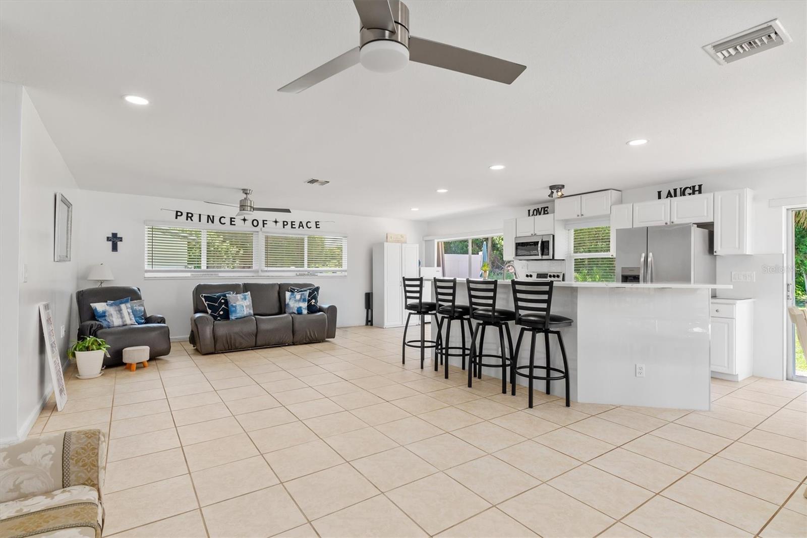 Open Kitchen/Dining/Living