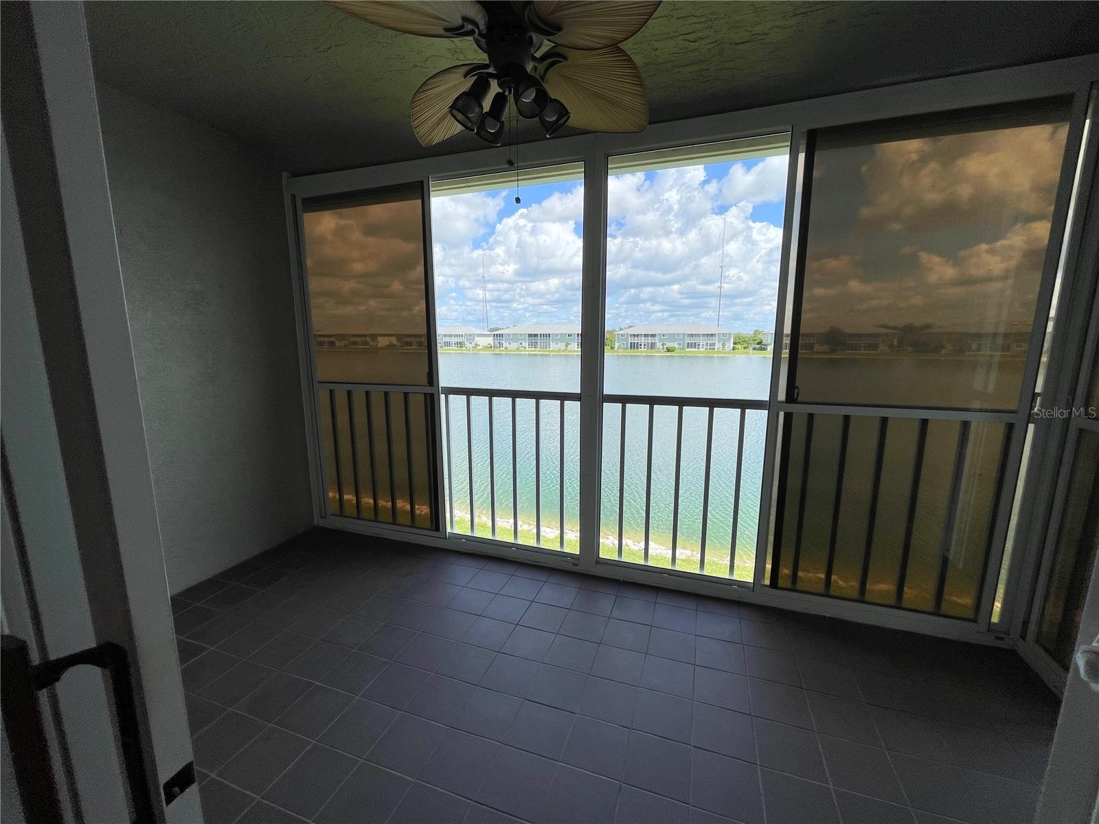 Balkony view with sliders