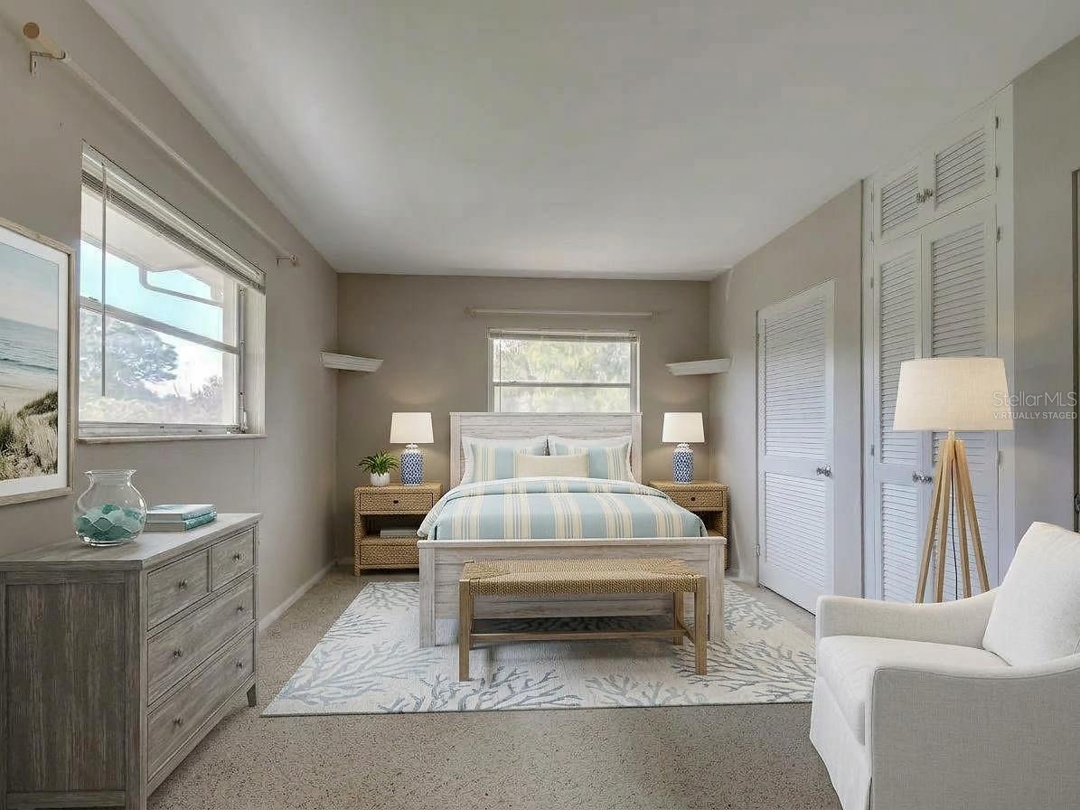 Virtually Staged Primary Bedroom