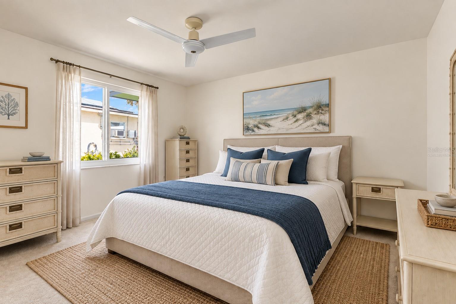 Virtually Staged (bedroom 2 front of home)