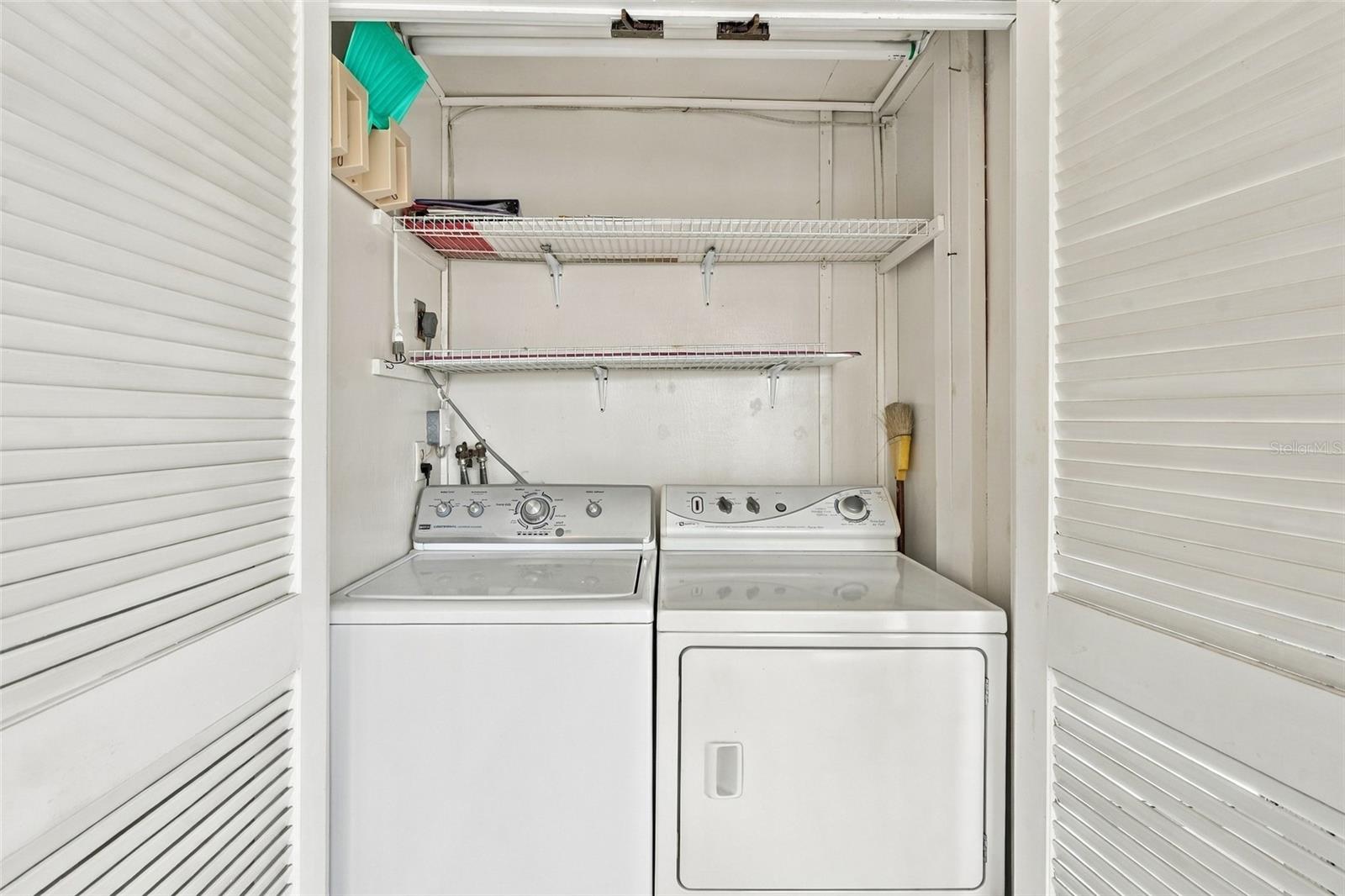 Laundry closet on back Lanai