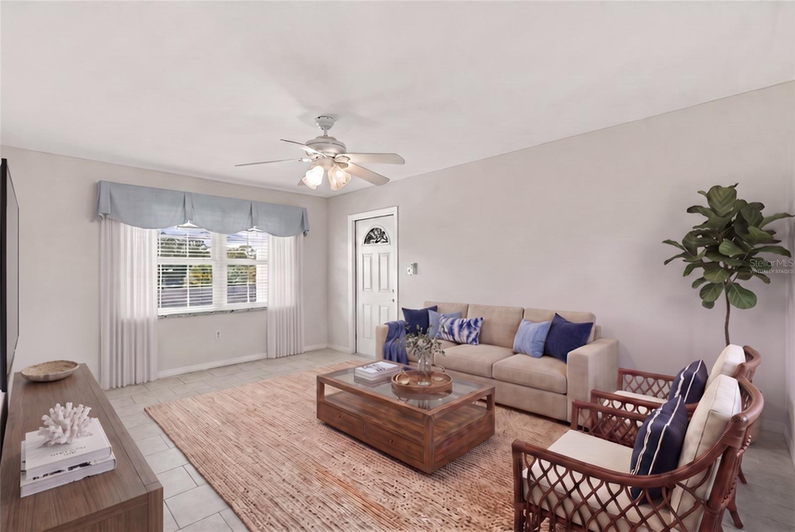 Living Room-virtually staged