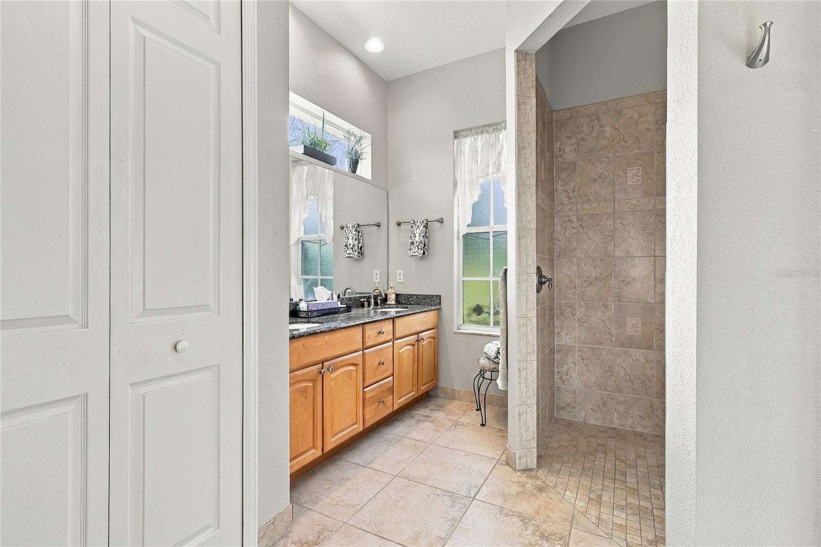 Master bath with double vanity