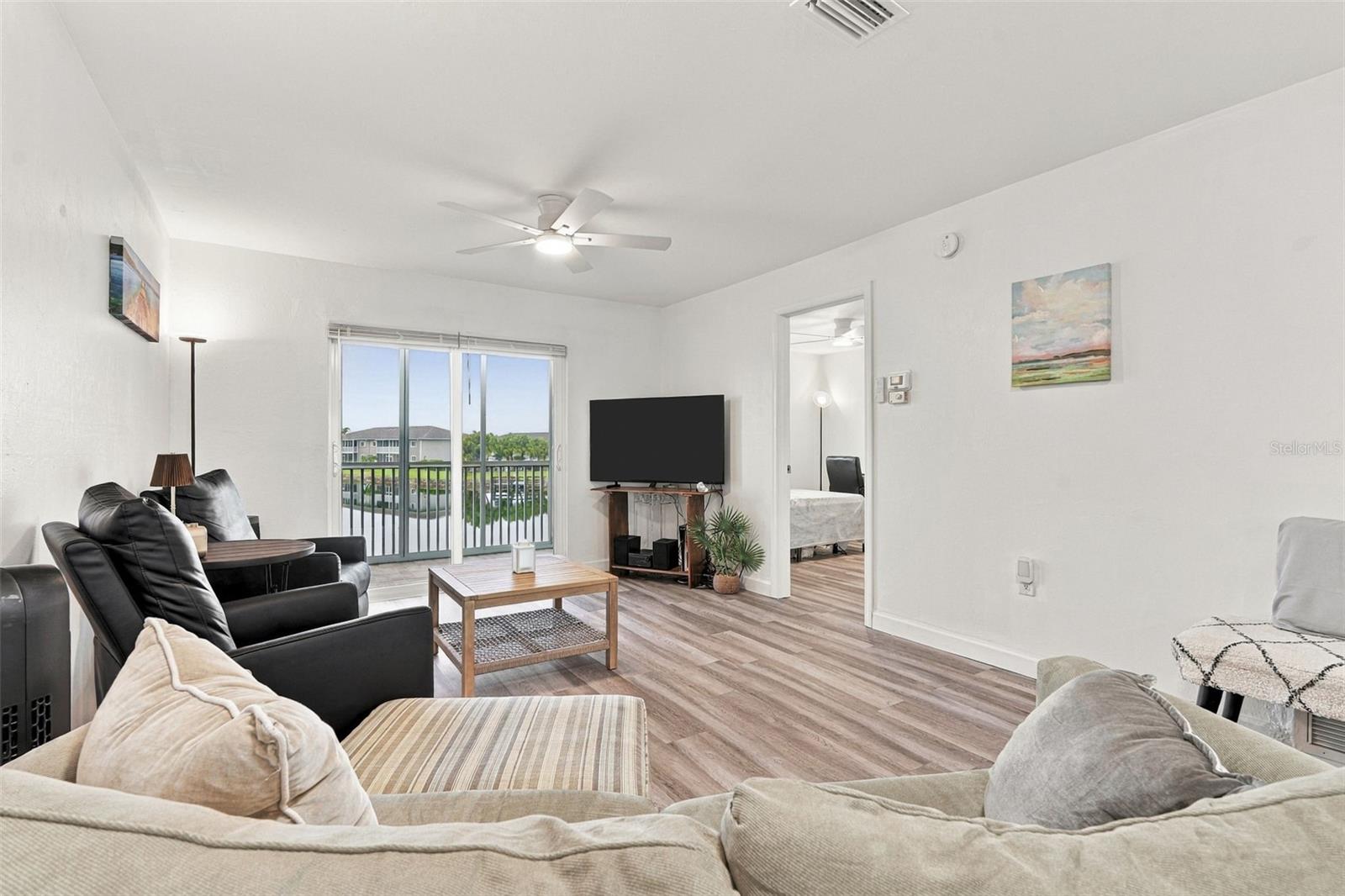 Inviting Living Area with Lanai Access