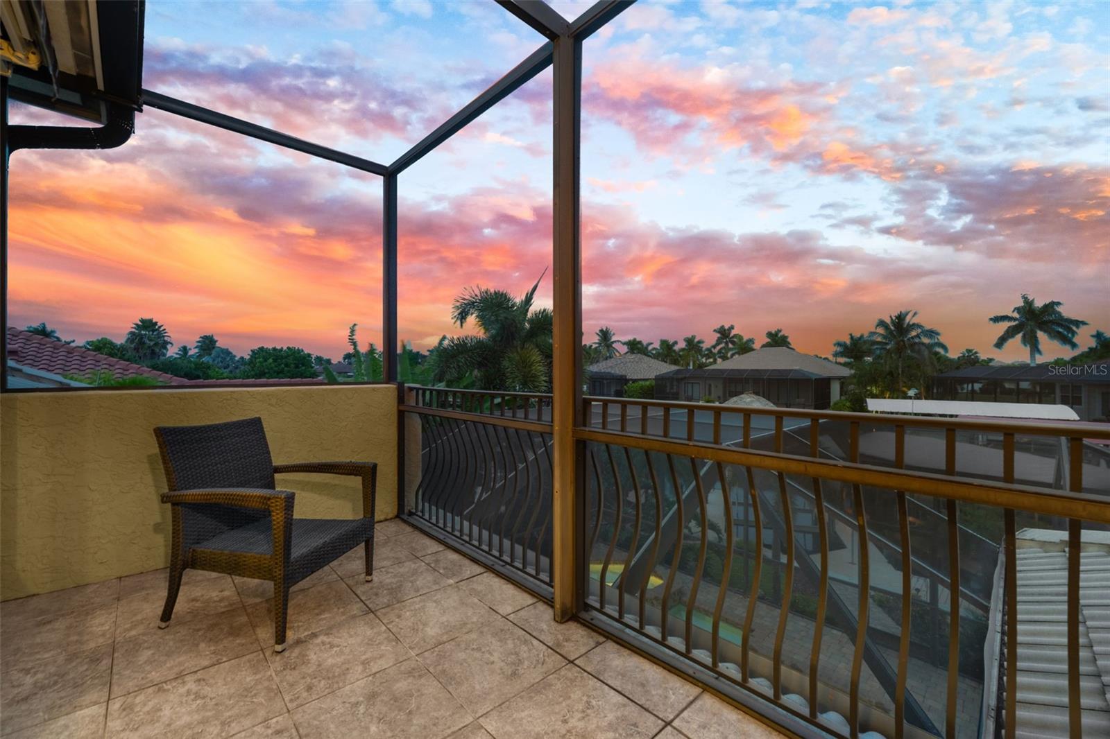Beautiful twilight views from the balcony