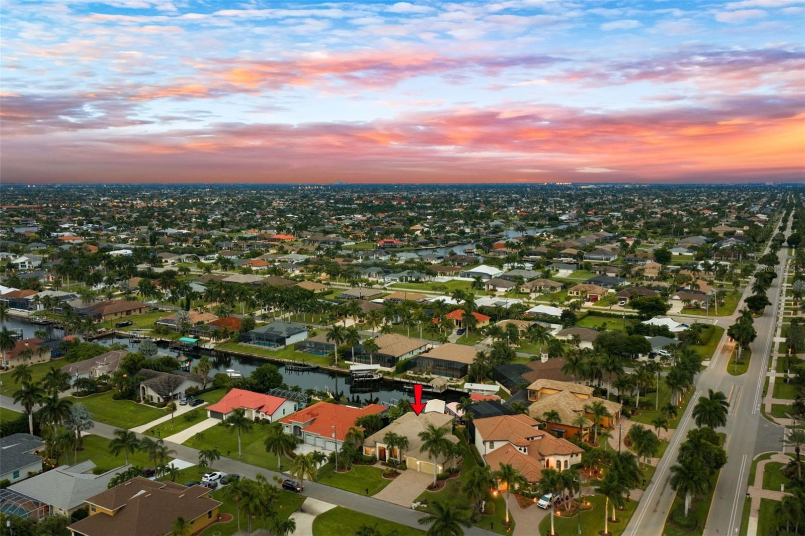 Aerial Evening view