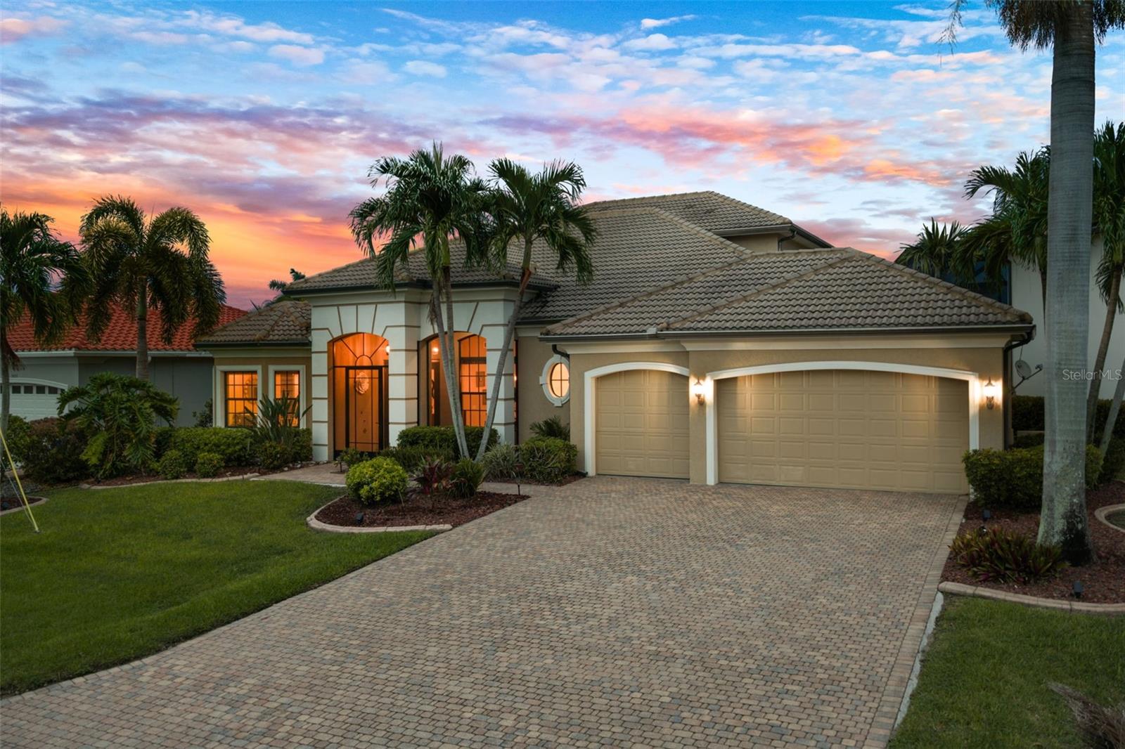 The view as your guests pull up in the evening