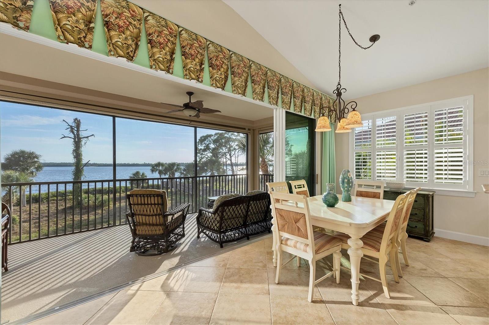 Screened Porch/Dinette/View of the Myakka River Screened Porch/Dinette/View of the Myakka River