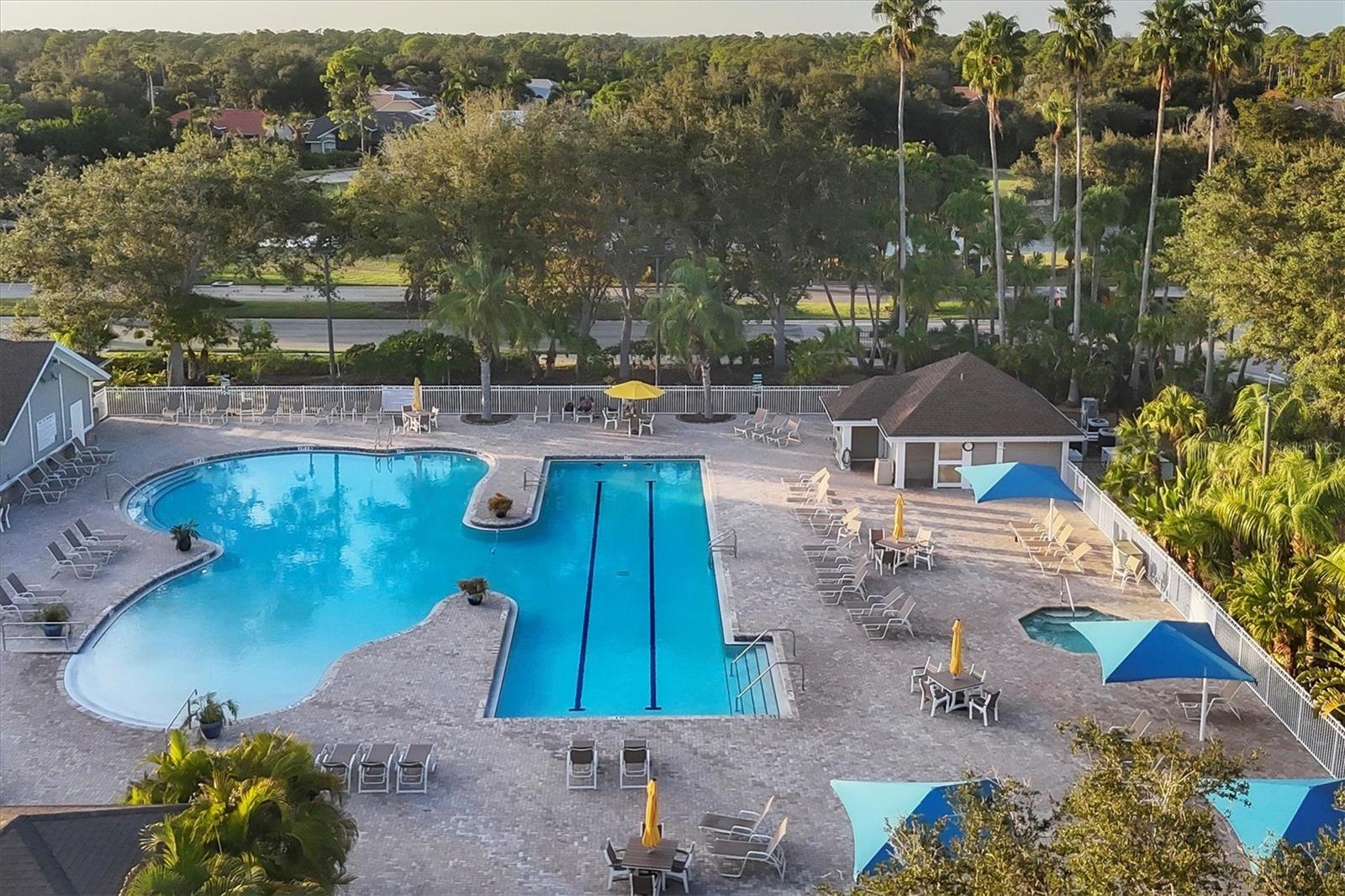 Aerial view of Pool Area