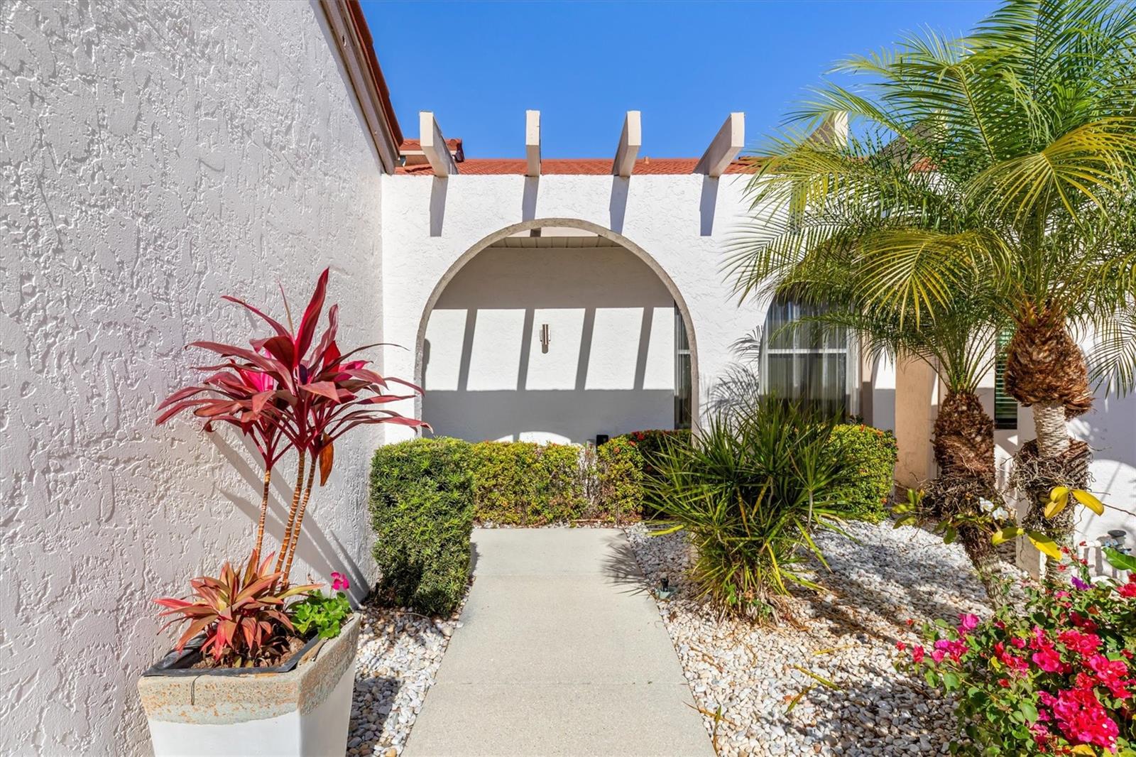 Charming arched sidewalk
