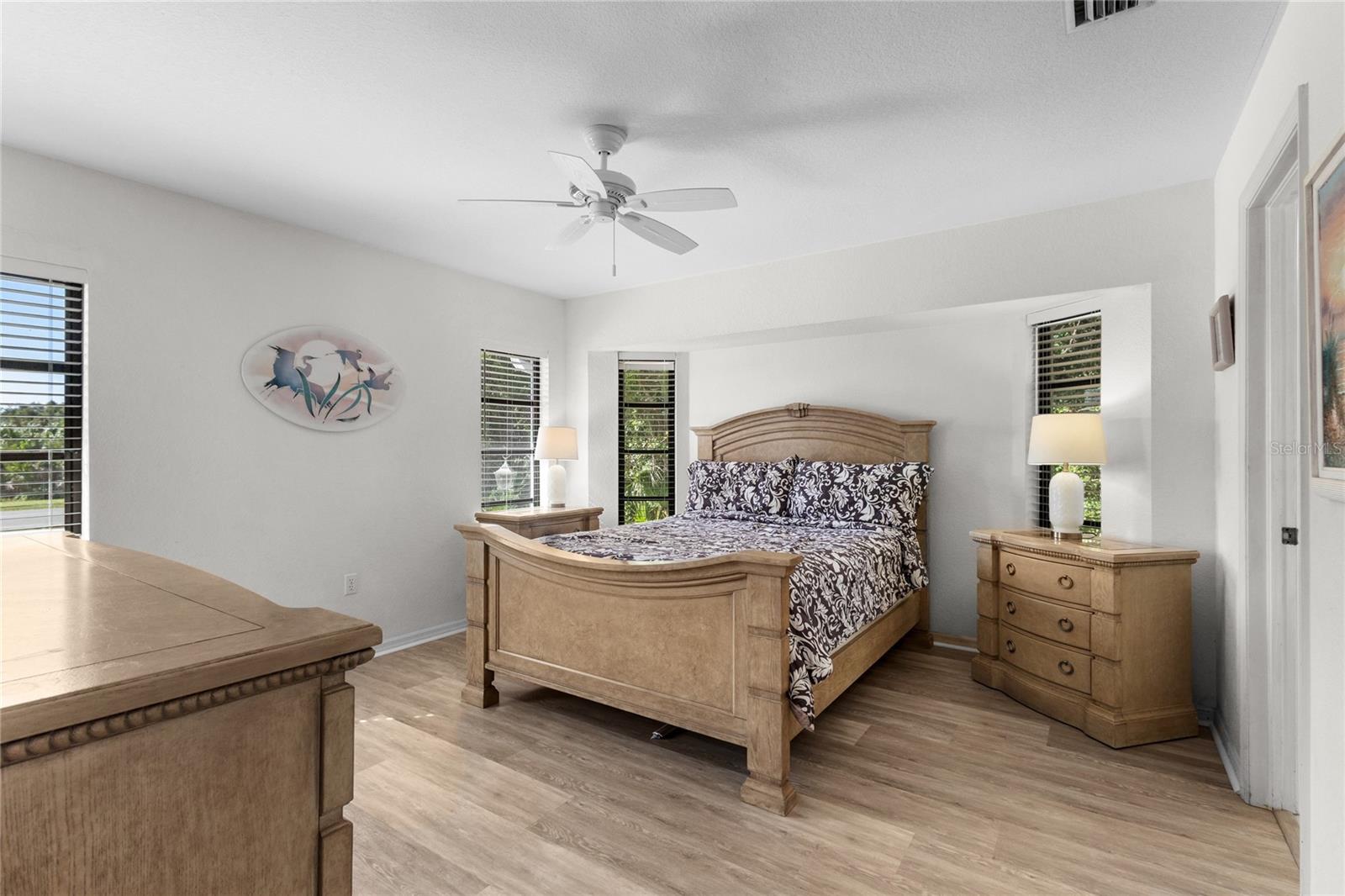 Primary Suite with plenty of windows to let the Florida sunshine in.