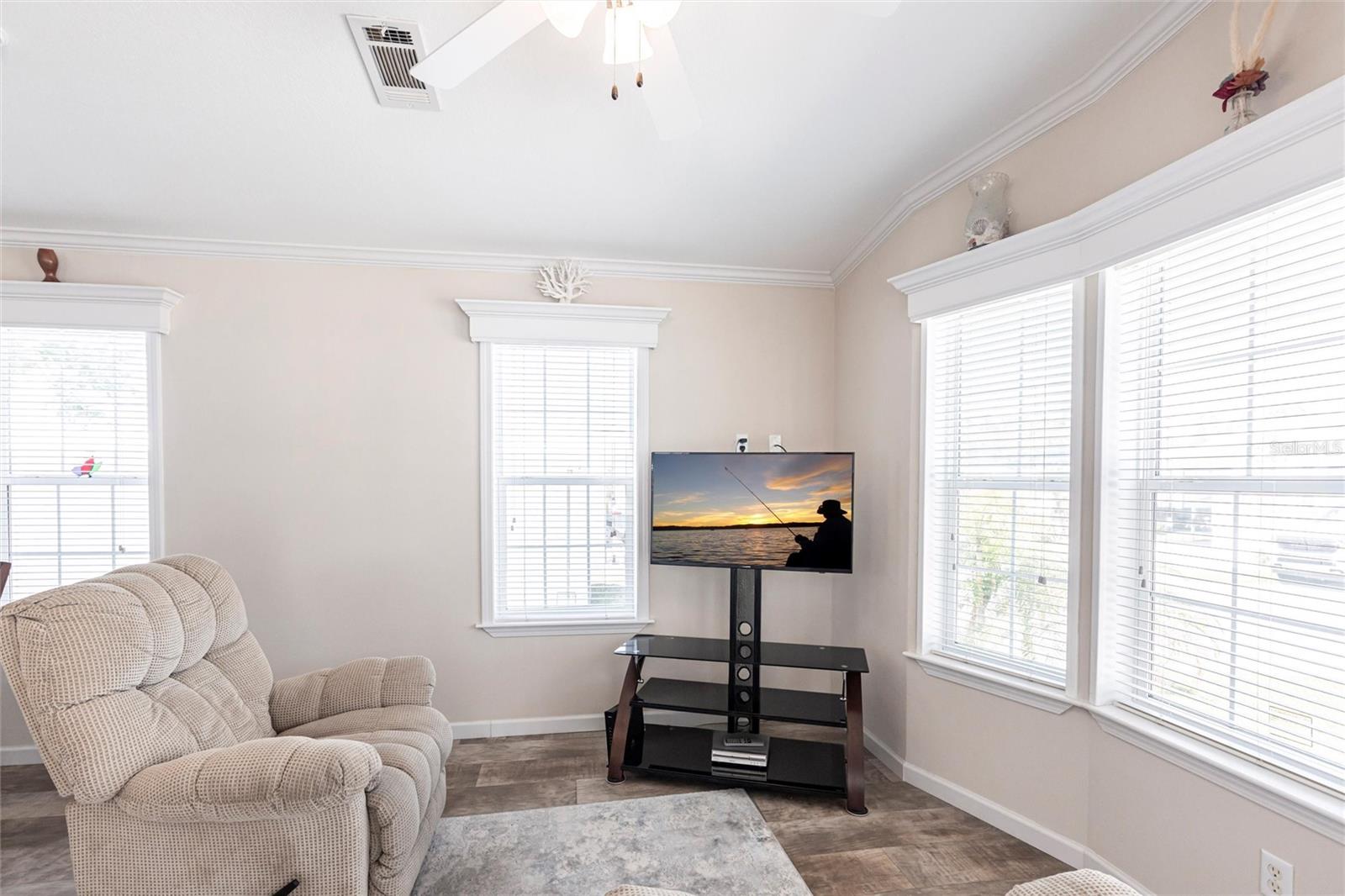 Ample windows for natural lighting