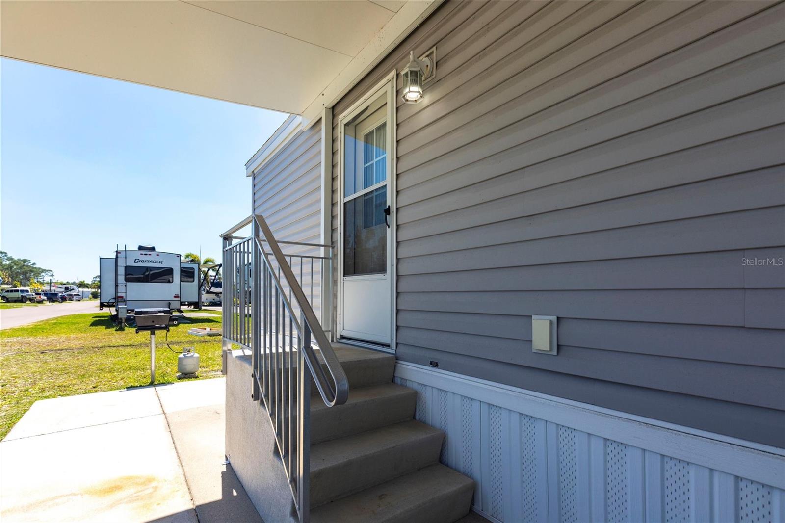 Covered entrance to home