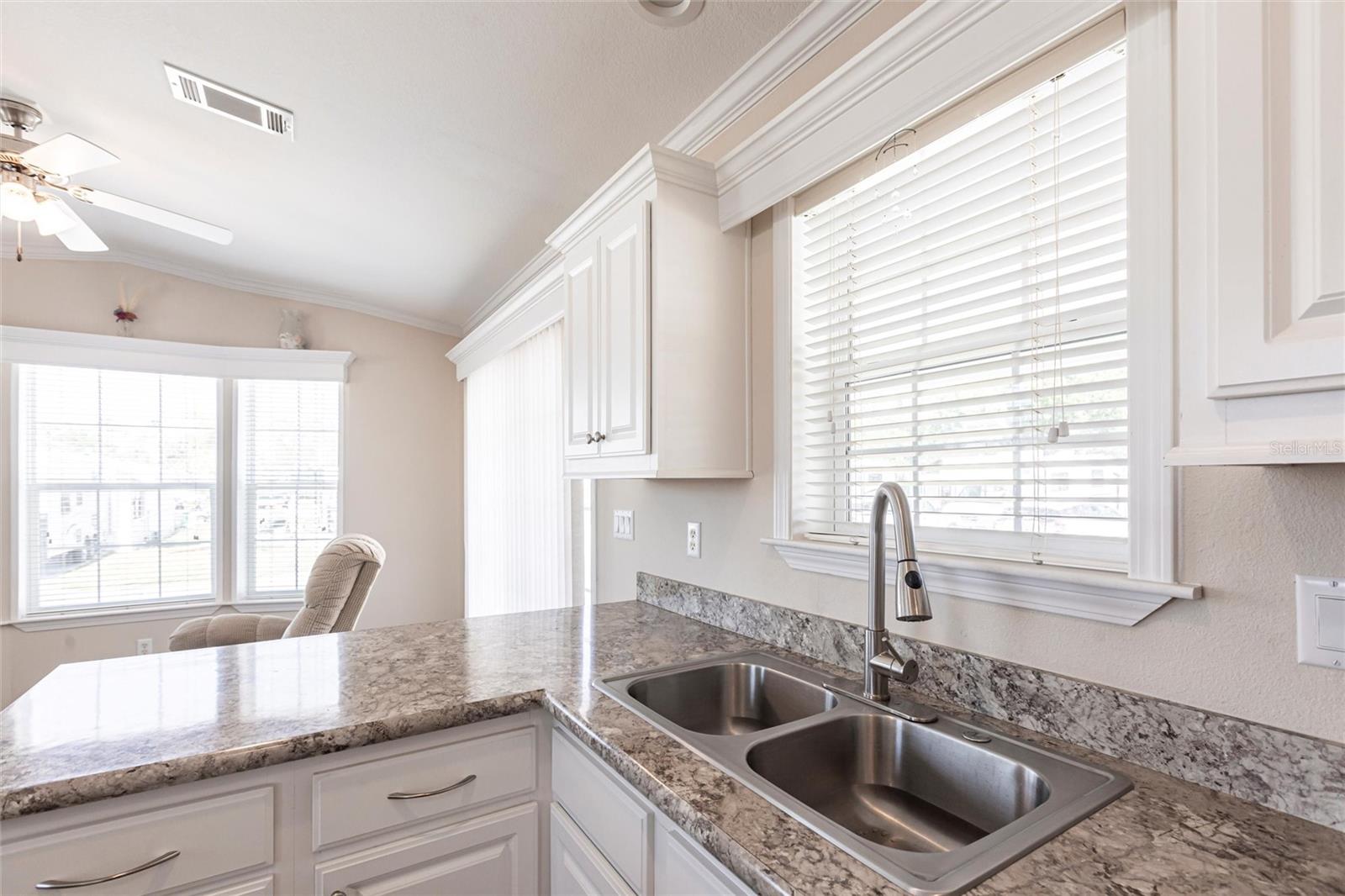 Kitchen window sink area