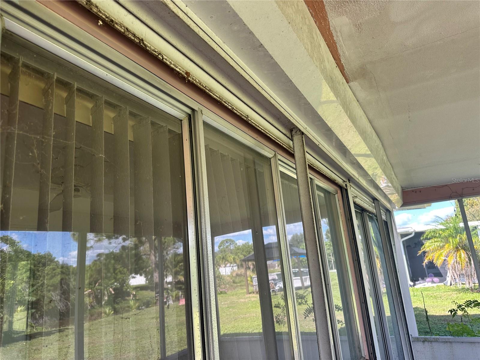 Hurricane shutters on Florida  room