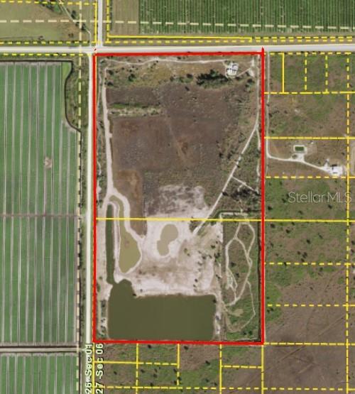 This is the aerial of the 70 acres in Charlotte Harbor Highlands Subd.