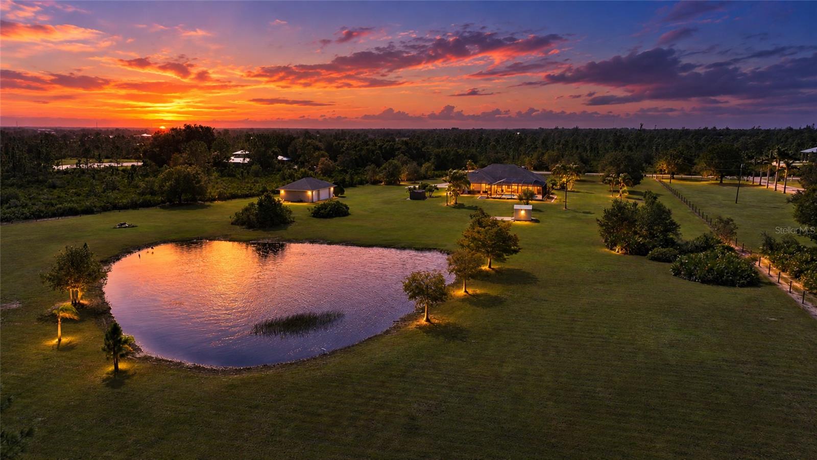 Photographer enhanced lighting - 6.39 Fenced Acres, 3 Bed + Den, 3 Bath, 5 Car Garage, In-Ground Pool, Gated Entry, Equestrian Trails Photographer enhanced lighting - 6.39 Fenced Acres, 3 Bed + Den, 3 Bath, 5 Car Garage, In-Ground Pool, Gated Entry, Equestrian Trails