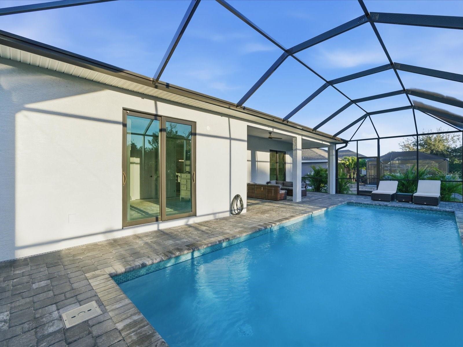 Pool area with Primary Suite's private entrance
