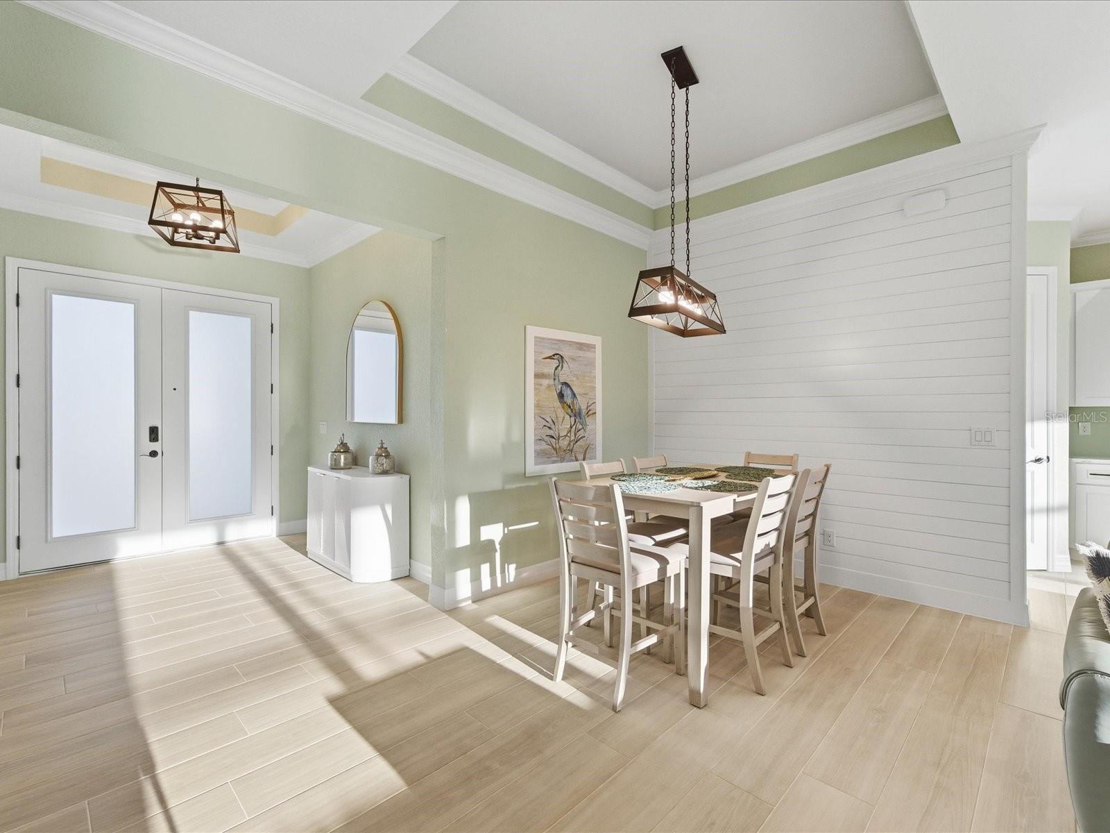 Dining Room with it's own tray ceiling