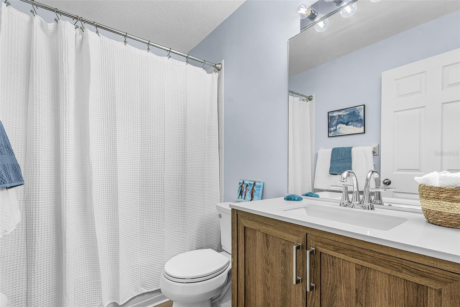 Guest bath also space for all your needs