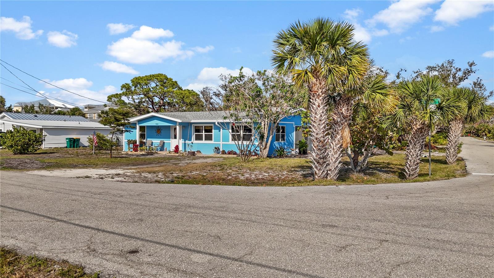 This home is on a corner lot, and there is plenty of room for parking.