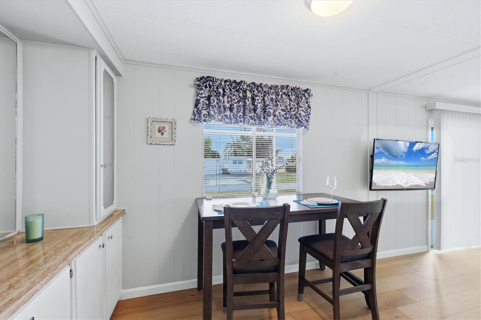 Dining room with built in storage