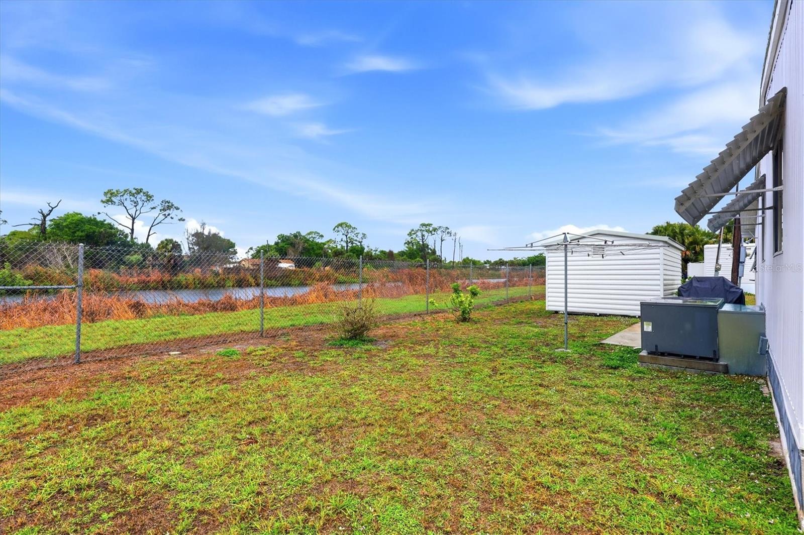 Backyard with second shed