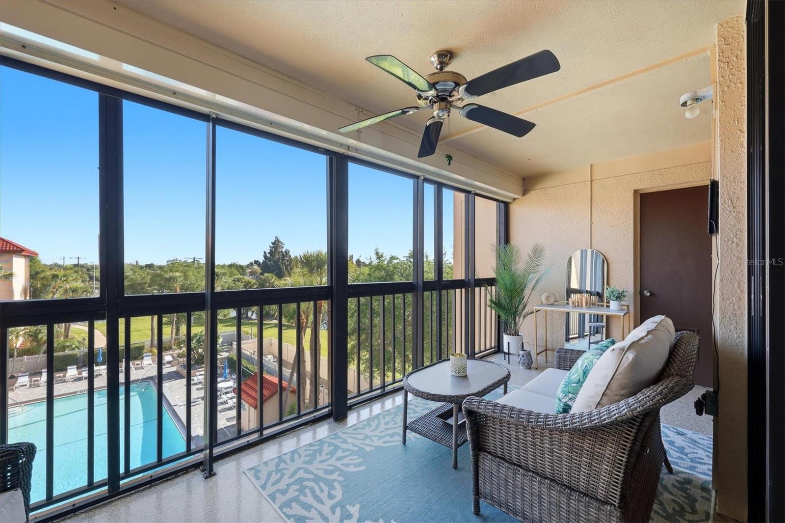 Lanai with new Epoxy Floor