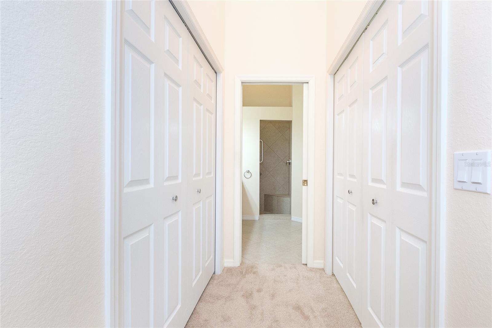 Double Closets in Bedroom