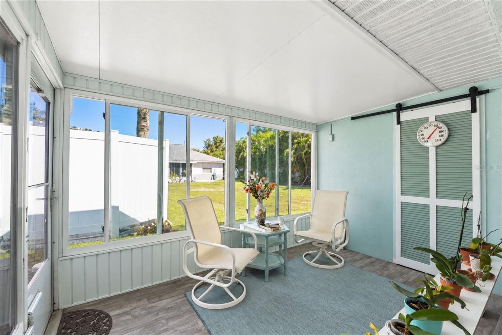 There is a door from the Florida room to rear patio.
