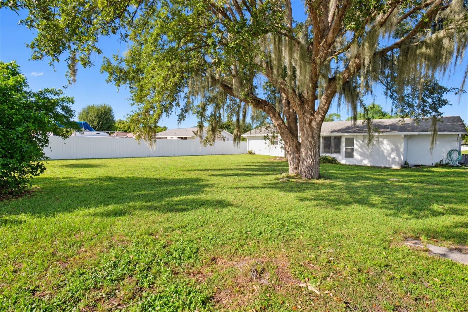 Spacious backyard