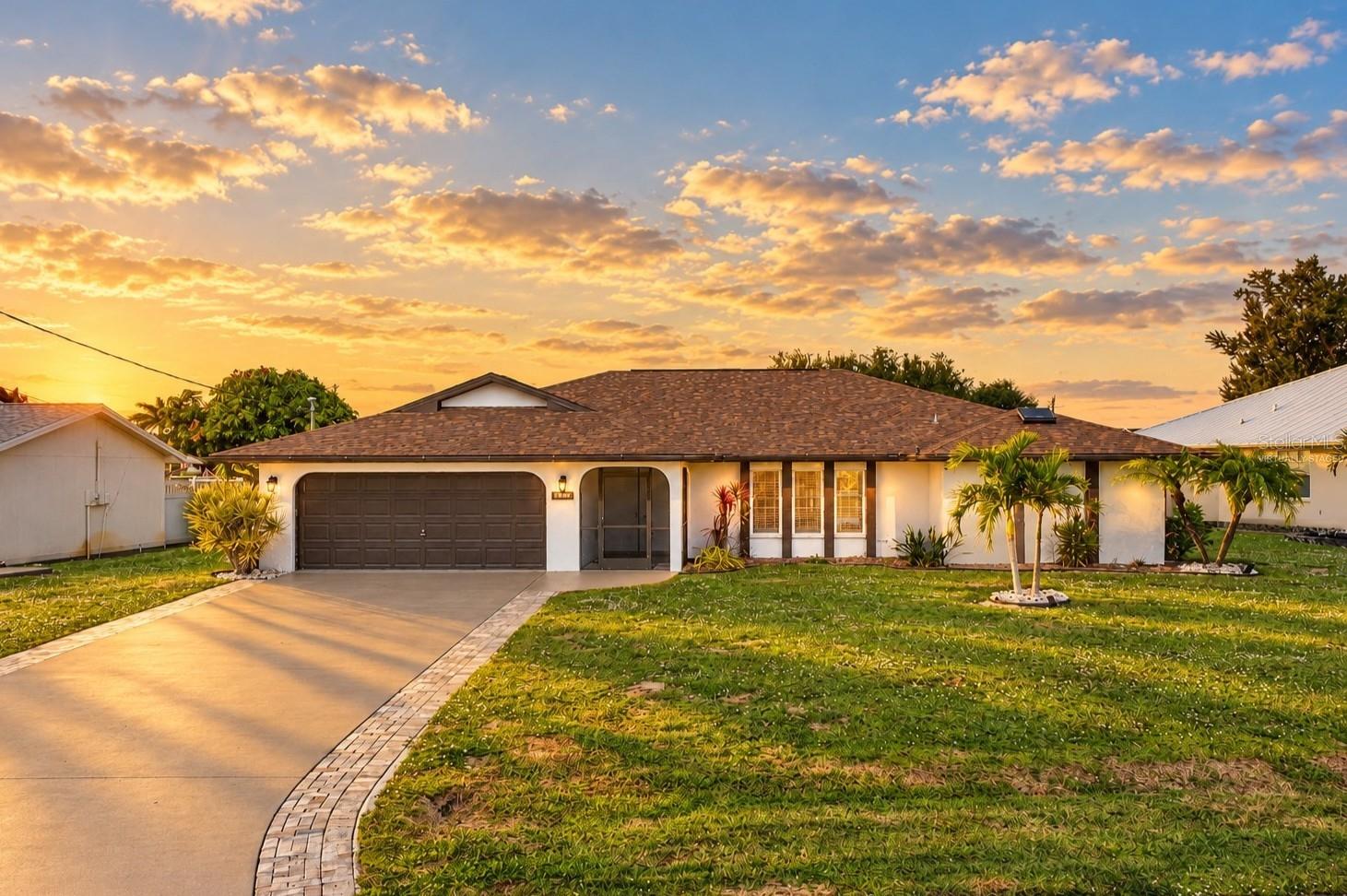 Front exterior Virtually staged twilight effect Front exterior Virtually staged twilight effect