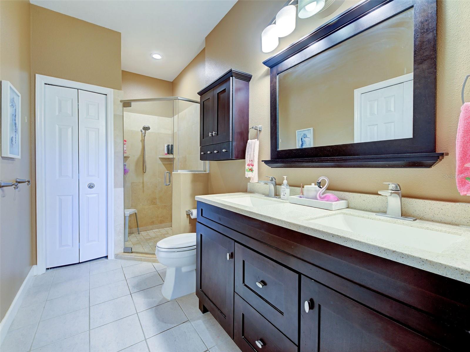 Primary Bathroom - Dual Sinks. Walk-In Shower.